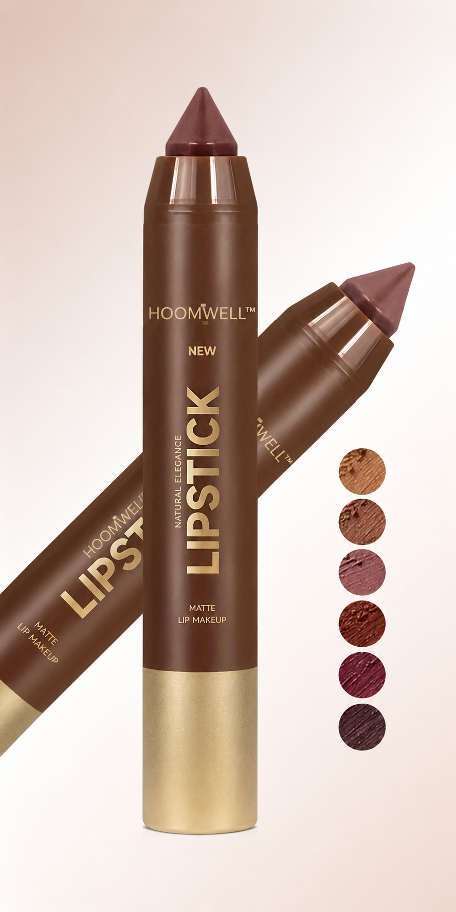 Chocolate-colored soft mist matte lip liner