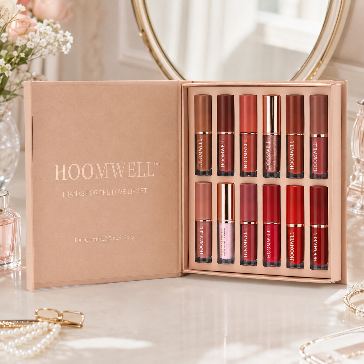 12-color book lipstick set