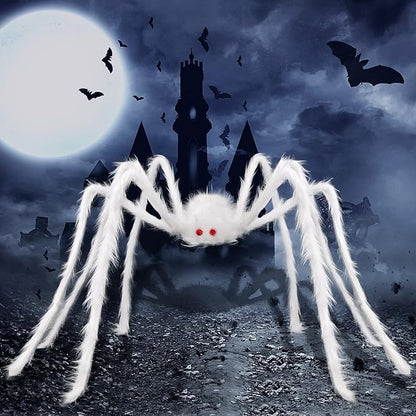 Simulated plush spider - Halloween decoration prop prank at party