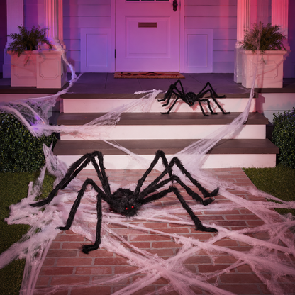 Simulated plush spider - Halloween decoration prop prank at party