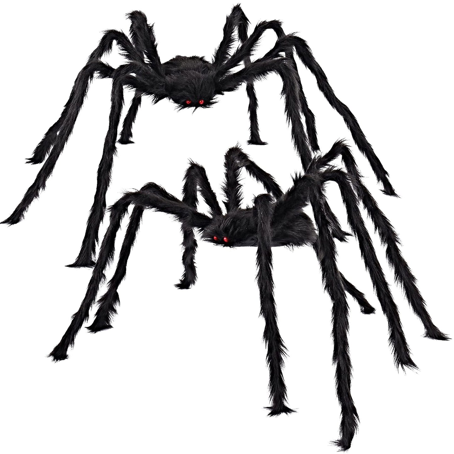 Simulated plush spider - Halloween decoration prop prank at party