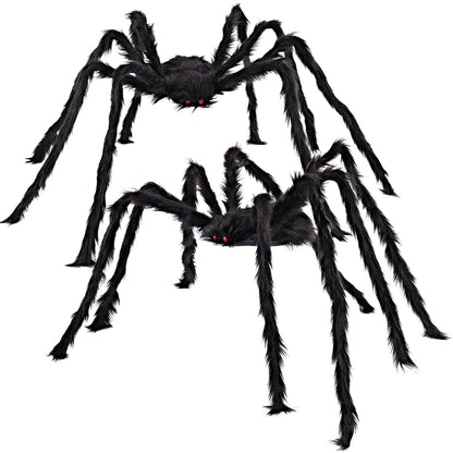 Simulated plush spider - Halloween decoration prop prank at party