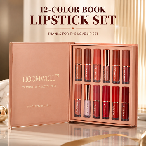 12-color book lipstick set